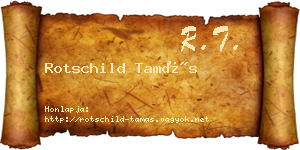 Rotschild Tamás névjegykártya